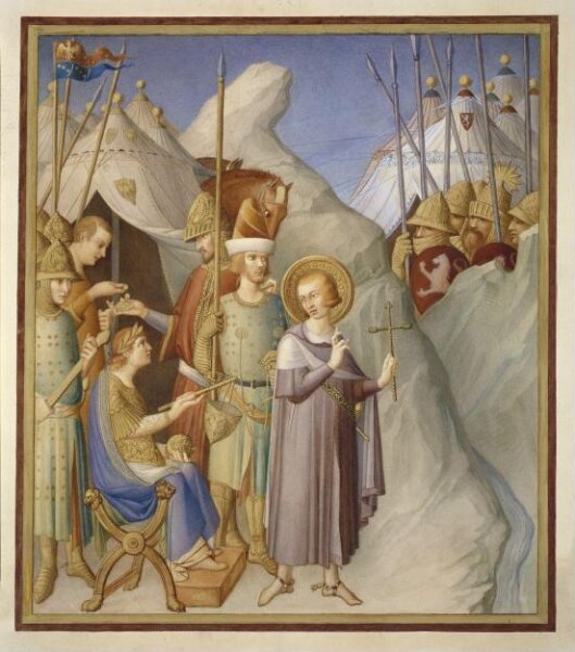 Unknown, Copy after the painting St Martin Knighted by Simone Martini in the Lower Church, San Francesco, Assisi