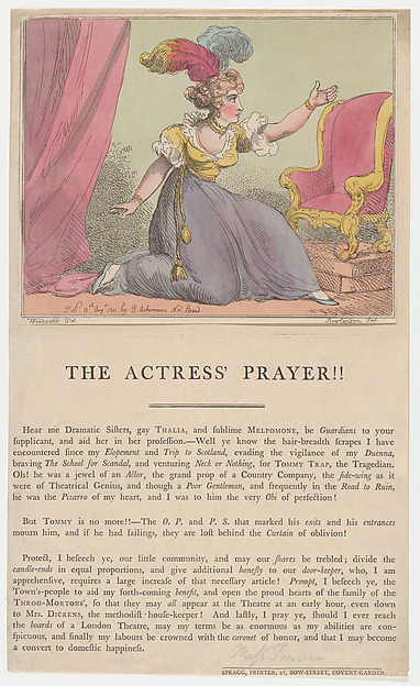 Thomas Rowlandson, The Actress' Prayer!!