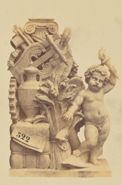Édouard Baldus, ["La Paix", Sculpture by Antoine Etex, Decoration of the Louvre, Paris]