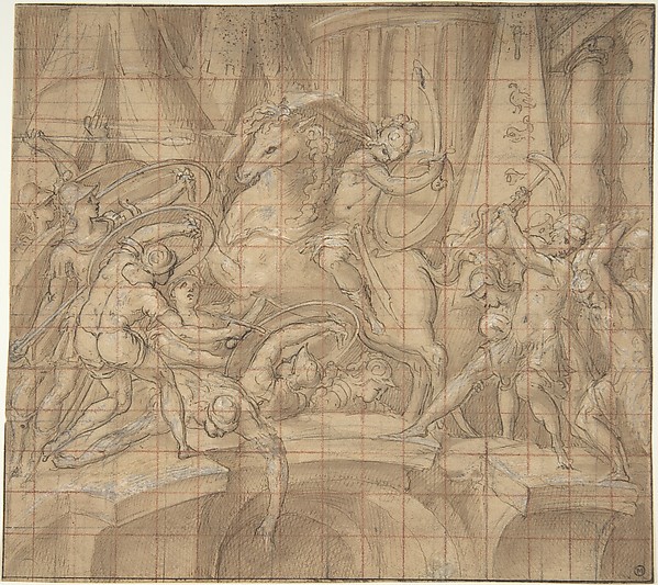 Anonymous, Italian, 16th century, Battle Scene
