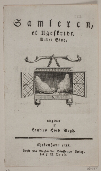 J.F. Clemens, Titelblad med vignet fremstillende to høns, der pikker korn op