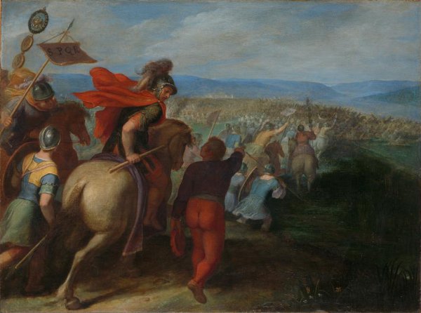 Otto van Veen, Door het verraad van een Bataaf behalen de Romeinen bijna de overhand op het leger van Julius Civilis