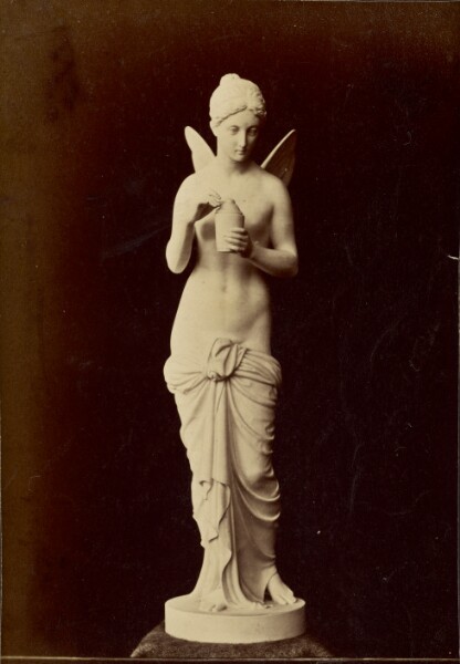 Unknown, [Statue of winged figure with pot]