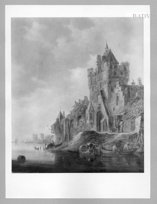 Jan van Goyen, castle on a river 1642