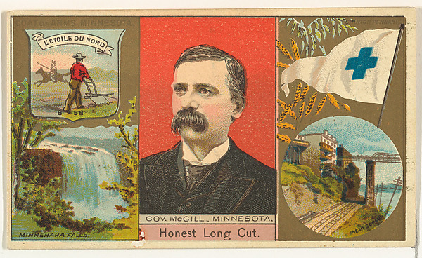 W. Duke, Sons & Co., Governor McGill, Minnesota, from "Governors, Arms, Etc." series (N133-1), issued by Duke Sons & Co.