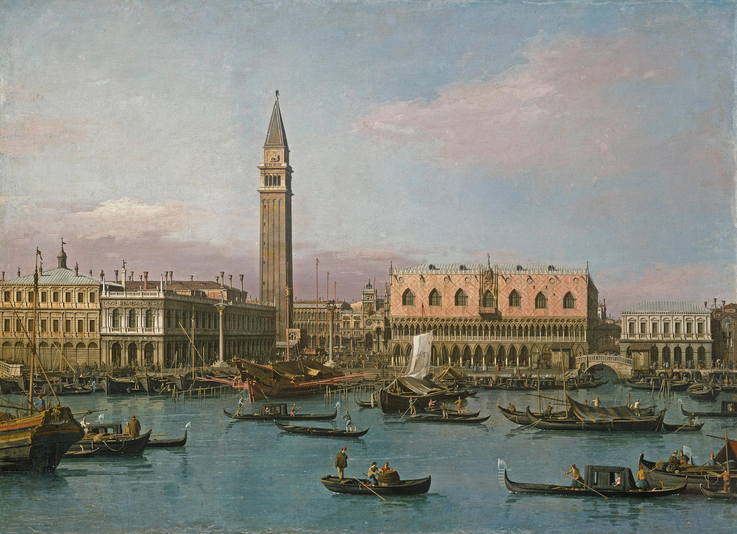 Canaletto, Die Piazzetta and Bacino di San Marco