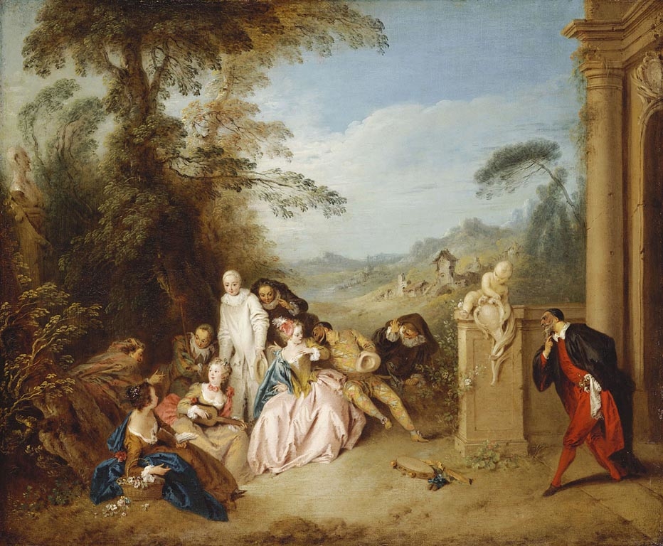 Jean-Baptiste Pater, Fête Champêtre with Italian Comedians