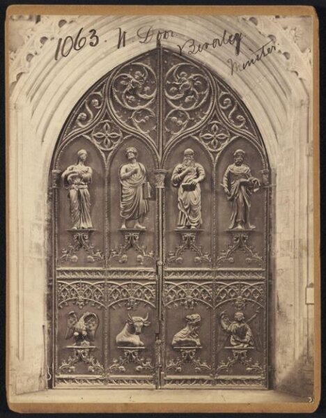 Francis Frith, W. Door.  Beverley Minster