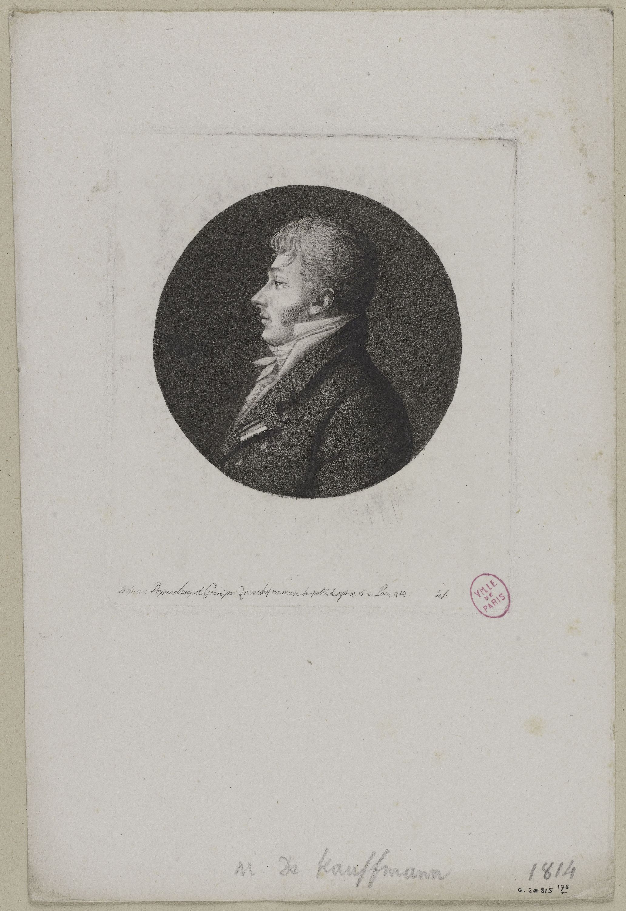 Edmé Quenedey, Portrait de Monsieur de Kauffmann