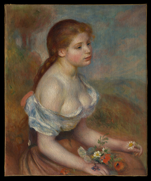 Auguste Renoir, A Young Girl with Daisies