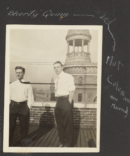 Unknown, [View of "Shorty" Quinn and Mat Coleman]