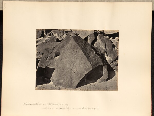 Francis Frith, Inscriptions in the Written Valley, Sinai. Thought by many to be Israelitish.