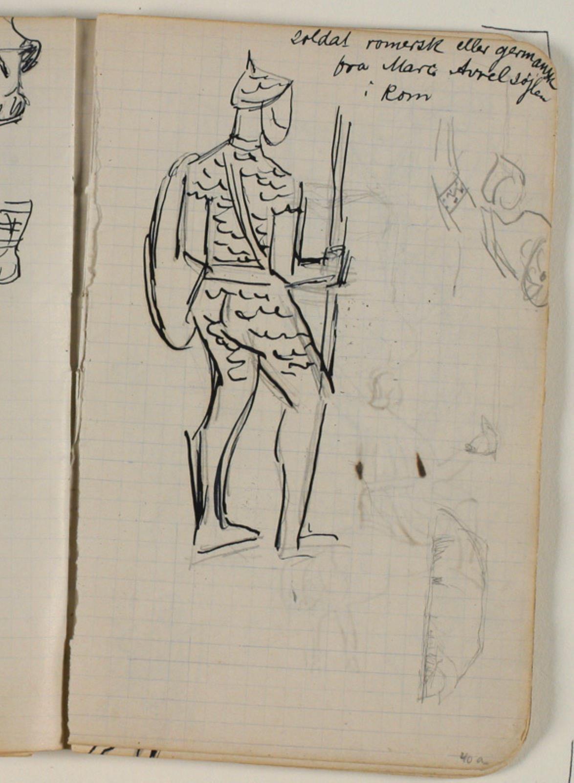Niels Larsen Stevns, Skitse af romersk soldat