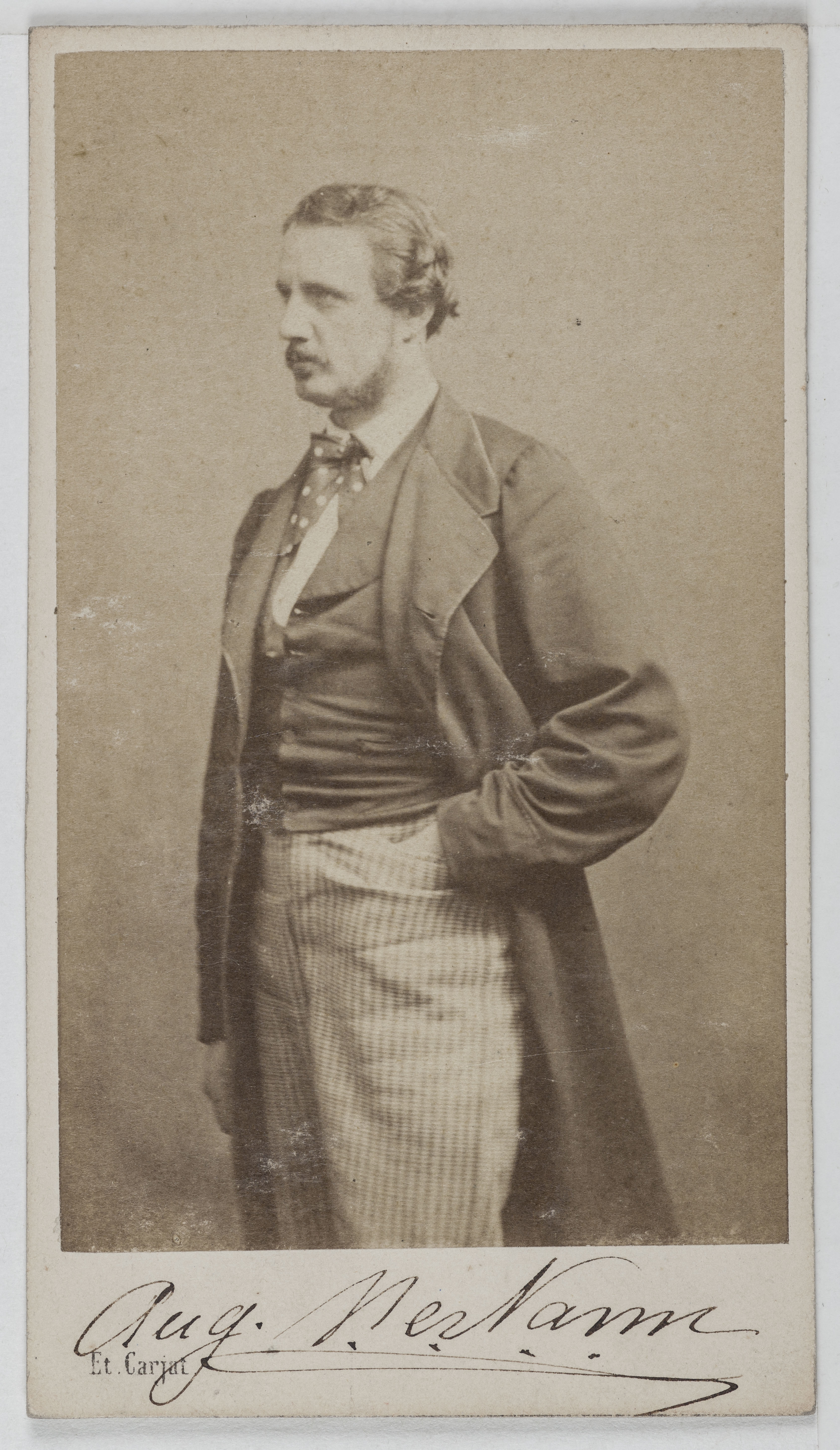 Carjat & Cie, Portrait d'Henri Auguste Kropff (1827-1906), dit Nertann, jeune premier et acteur de théatre entre 1852 et 1889.
