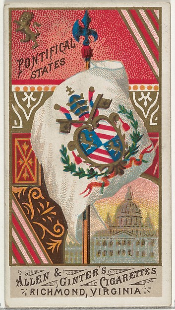 Allen & Ginter, Pontifical States, from Flags of All Nations, Series 1 (N9) for Allen & Ginter Cigarettes Brands