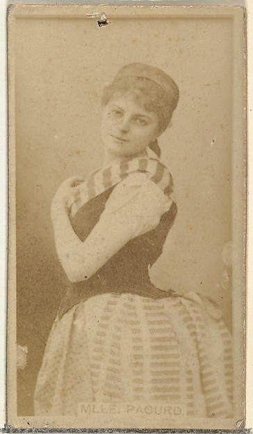 W. Duke, Sons & Co., Mlle. Pacurd, from the Actors and Actresses series (N145-8) issued by Duke Sons & Co. to promote Duke Cigarettes