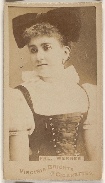 Allen & Ginter, Fräulein Werner, from the Actors and Actresses series (N45, Type 1) for Virginia Brights Cigarettes