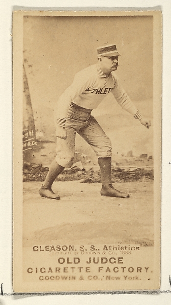 Goodwin & Company, Gleason, Shortstop, Philadelphia Athletics, from the Old Judge series (N172) for Old Judge Cigarettes