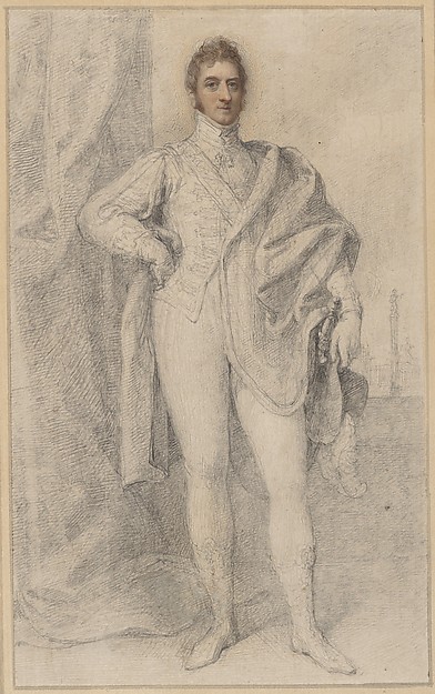 Richard Cosway, Portrait of George, 5th Duke of Marlborough, with Blenheim Palace in the Distance