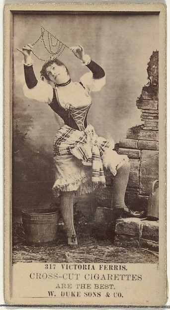 W. Duke, Sons & Co., Card Number 317, Victoria Ferris, from the Actors and Actresses series (N145-3) issued by Duke Sons & Co. to promote Cross Cut Cigarettes