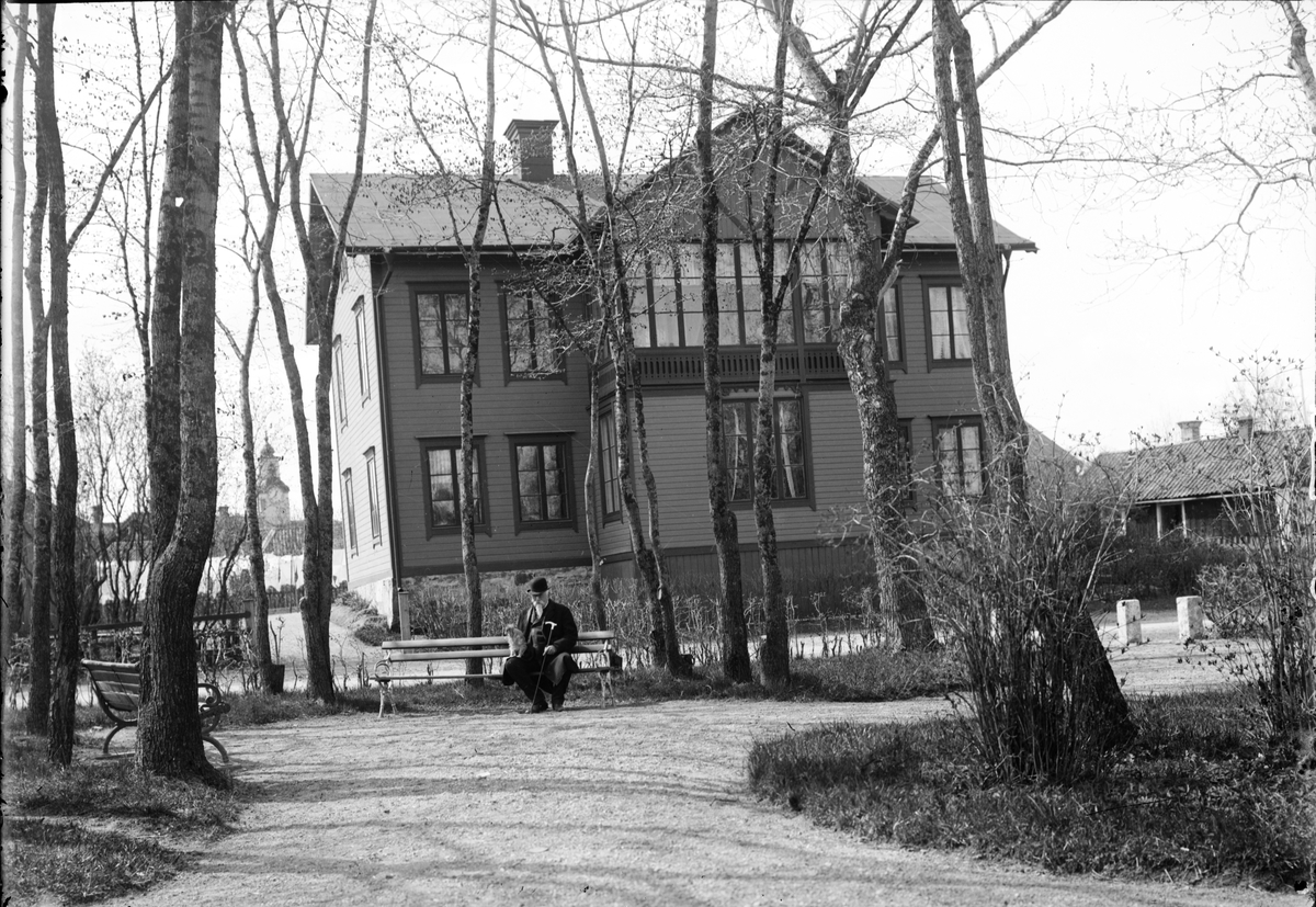 Skötsner-Edhlund, Bernhard Almgrens villa, Stora Nygatan, från stadsparken, Östhammar, Uppland