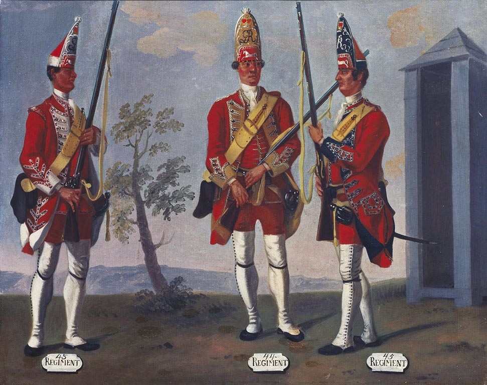 David Morier, Grenadiers, 43rd, 44th and 45th Regiments of Foot, 1751