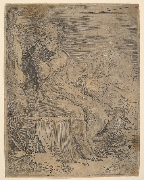 Anonymous, Italian, 16th century, Youth with two old Men