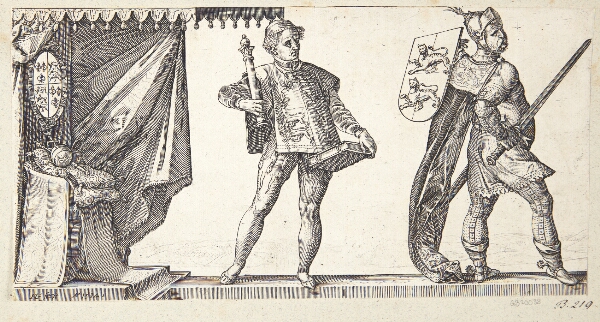 Hendrick Goltzius, En budbringer og Vilhelm I Erobreren