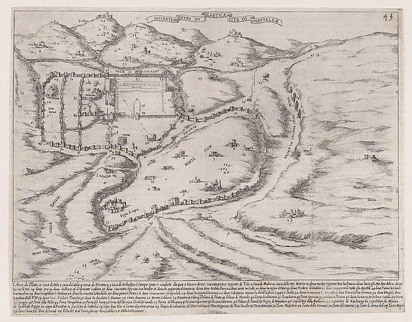 Jacques Callot, Plate 37, from "Trattato delle Piante & Immagini de Sacri Edifizi di Terra Santa" (Treatise of the Plans & Images of the Sacred Buildings of the Holy Land)