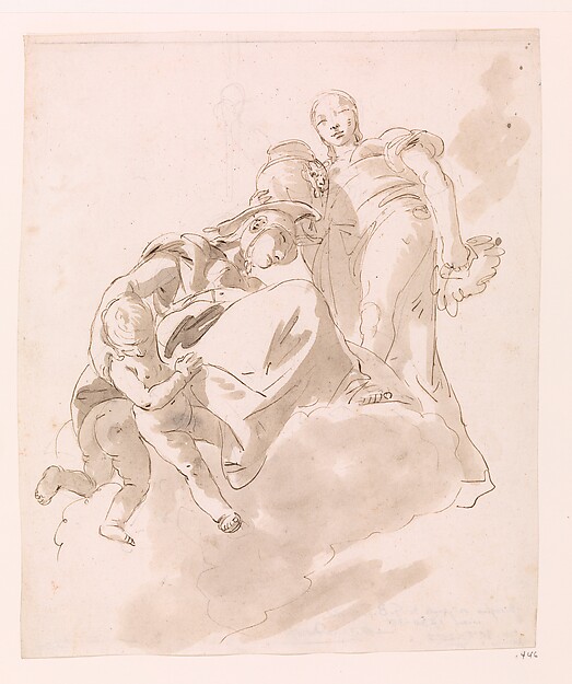 Giovanni Battista Tiepolo, Two Allegorical Figures for a Ceiling