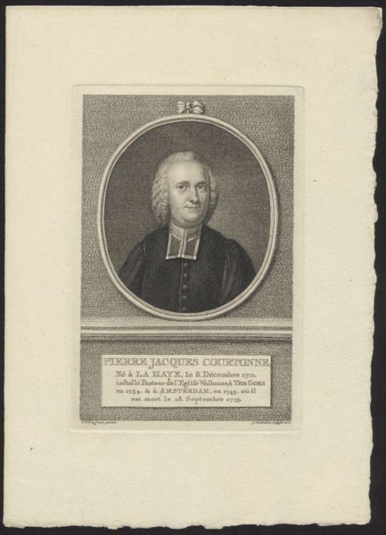 Jacob Houbraken, Portrait of Pierre Jacques Courtonne