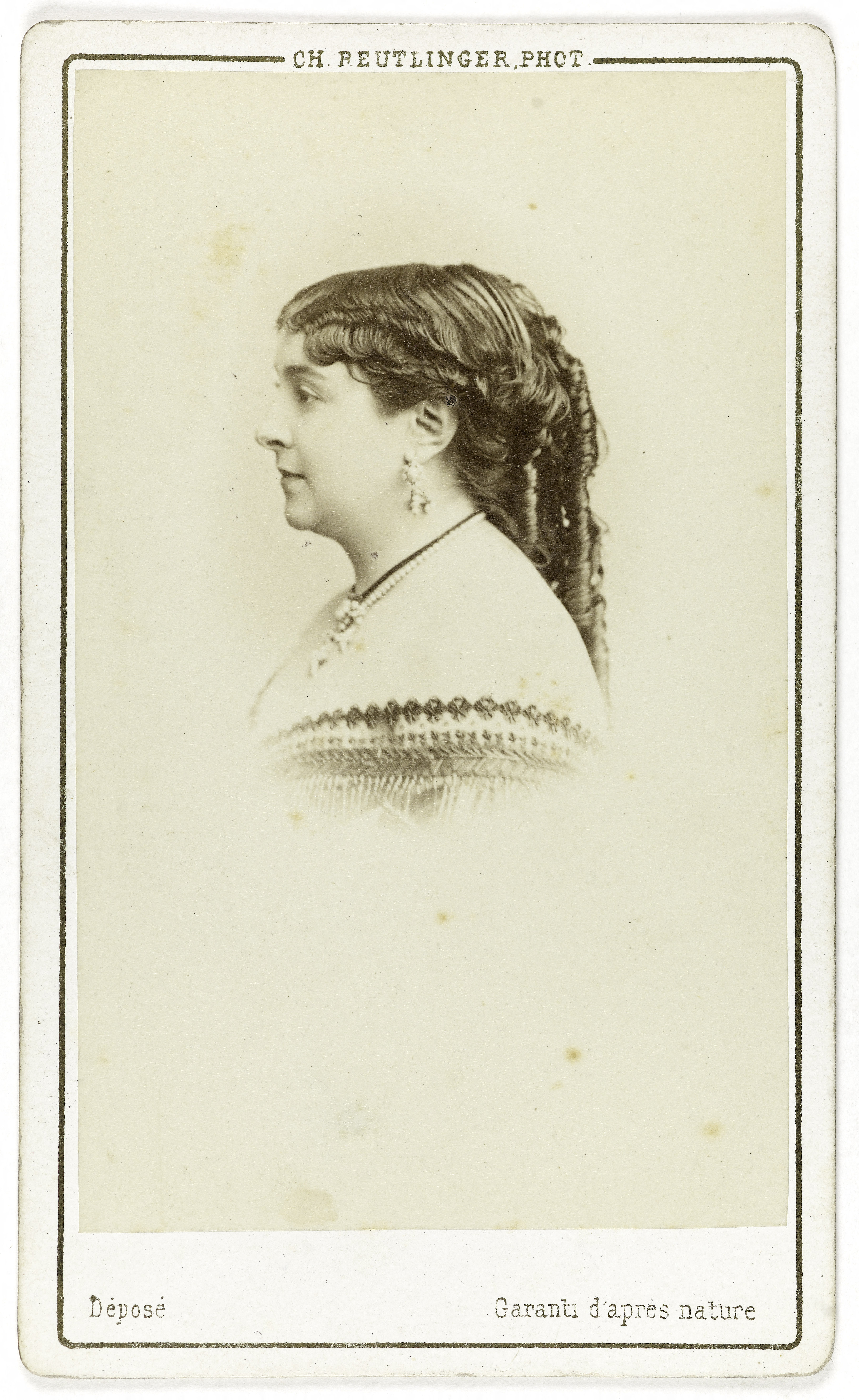 Charles Reutlinger, Portrait de Céline Montaland (1843-1891), actrice de théâtre.