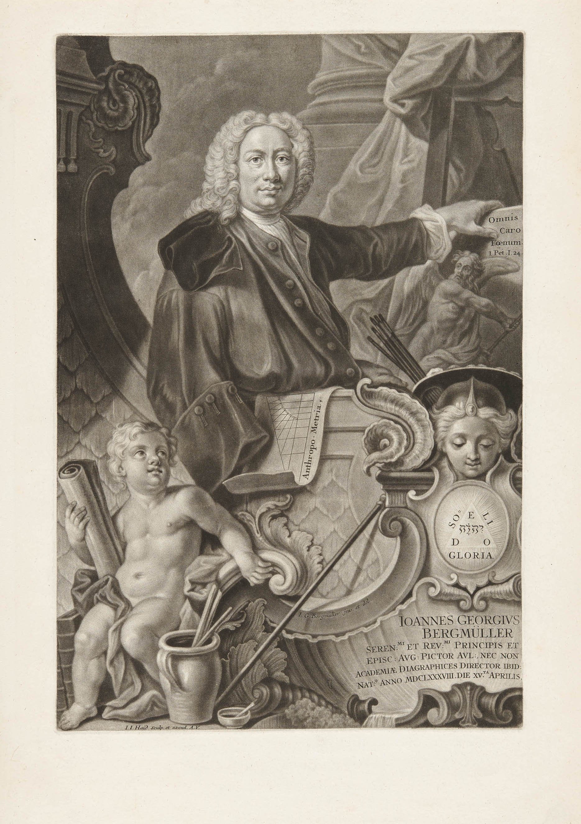 Johann Jacob Haid, Bildnis Johann Georg Bergmüller