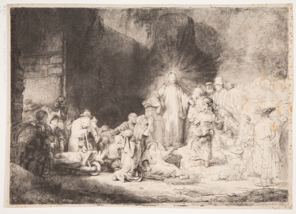 Rembrandt van Rijn, Kristus helbreder de syge. "Hundredgyldenbladet"