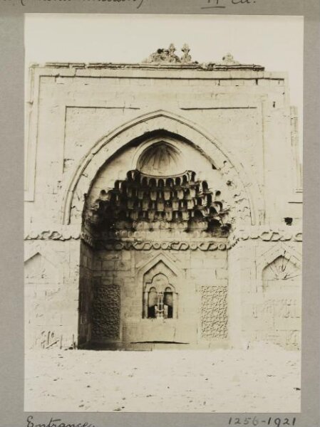 K.A.C. Creswell, Entrance portal with ornamental vaulting of the bimaristan (hospital) of Mamluk Sultan al-Mu'ayyad Shaykh, Cairo