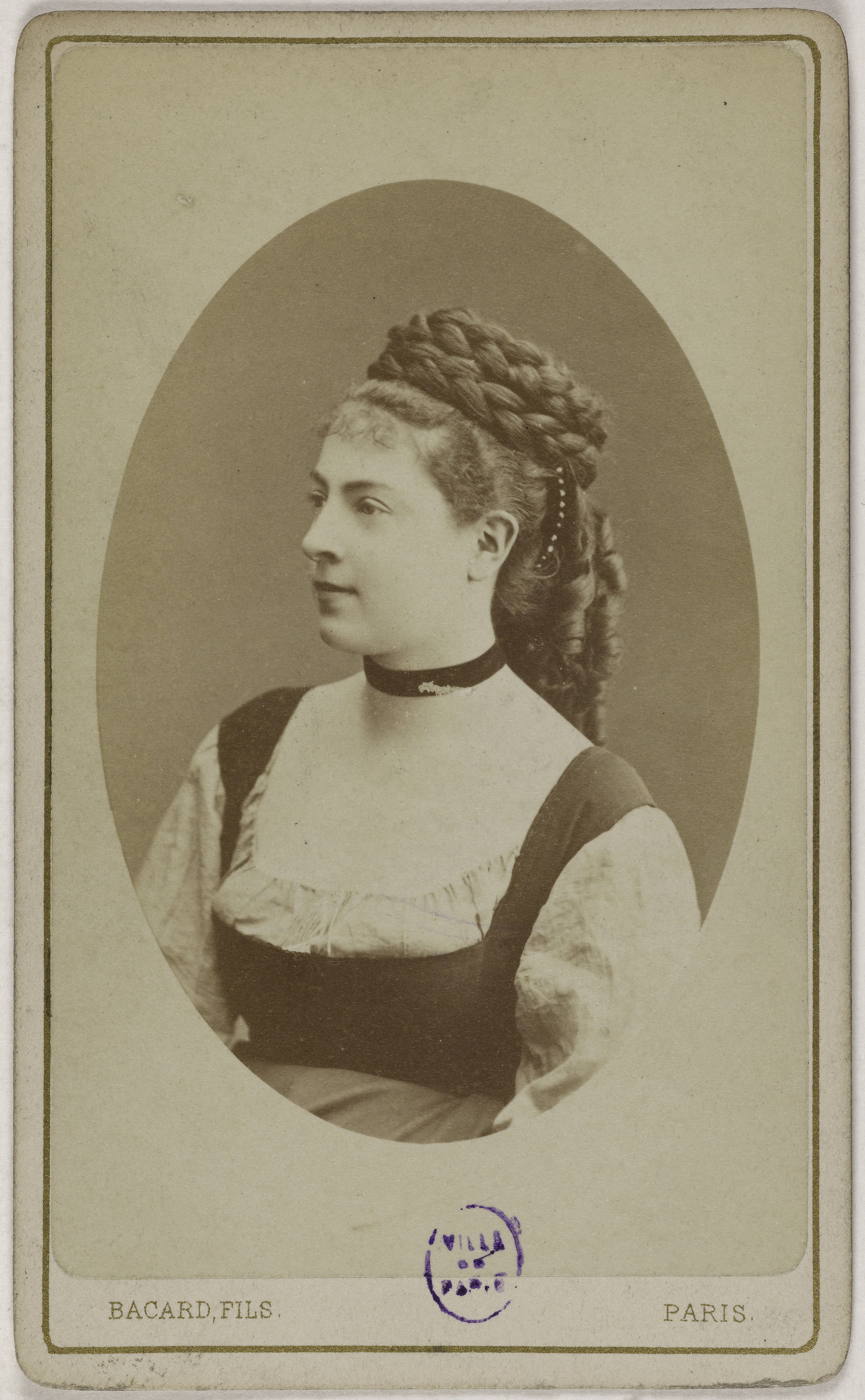Bacard Fils, Portrait de Juliette Darcourt (ou d'Harcourt) (1860-1920), (actrice)