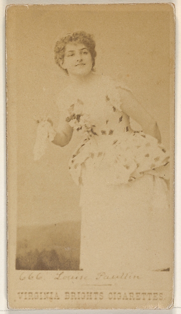 Allen & Ginter, Card 666, Louise Paullin, from the Actors and Actresses series (N45, Type 1) for Virginia Brights Cigarettes