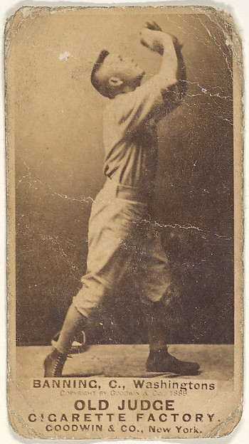 Goodwin & Company, James "Jim" M. Banning, Catcher, Washington Nationals, from the Old Judge series (N172) for Old Judge Cigarettes