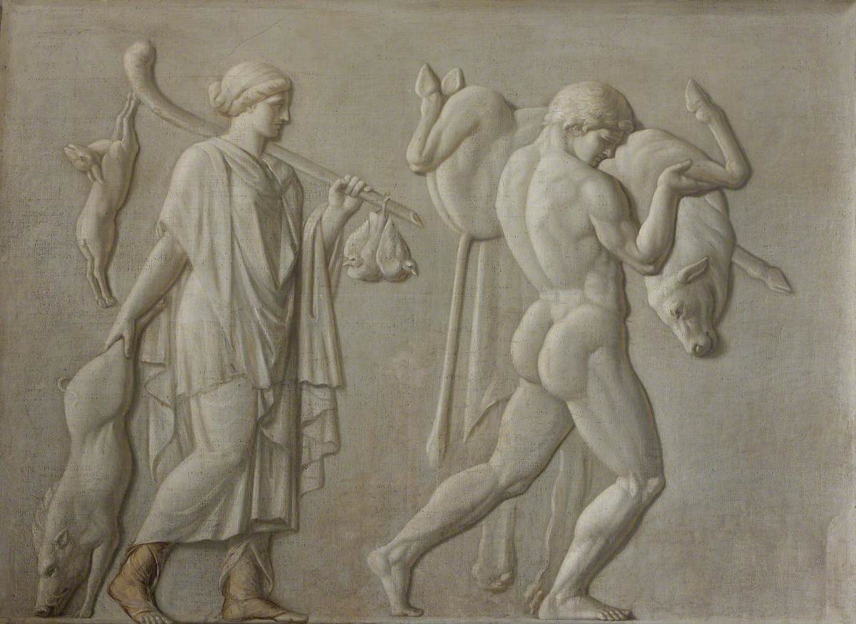 Robert Fagan, Autumn or Winter and Theseus or Hercules carrying a Bull