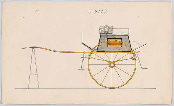 Brewster & Co., Design for Dog Cart or 2 Wheeler, no. 4173