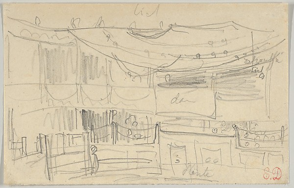 Eugène Delacroix, Sketch of an Arena(?)