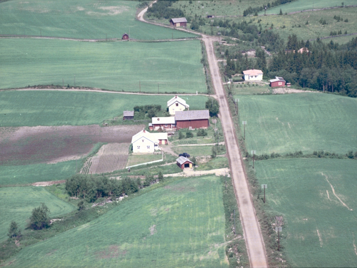 Widerøes Flyveselskap A/S, Flyfoto Norrøne gård, Løten. Lyngheim (Gnr 0415-45/6) nærmest (Brandsrudvegen 102). Deretter Norrøne (Gnr 0415-45/4) like bak (Brandsrudvegen 106). Bak Norrøne følger oppkjørselen til Røne (ikke Stafseng). På høyre side av hovedvegen, rett etter avkjøringen til Røne, ligger Bekkedal (Gnr 0415-46/3)…