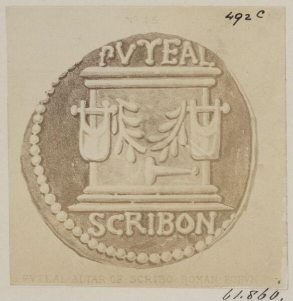 Parker, John Henry, Coins - Puteal Altar of Scribo in the Forum Romanum