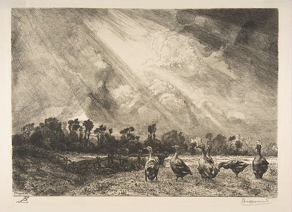 Félix Bracquemond, La Nuée d'orage