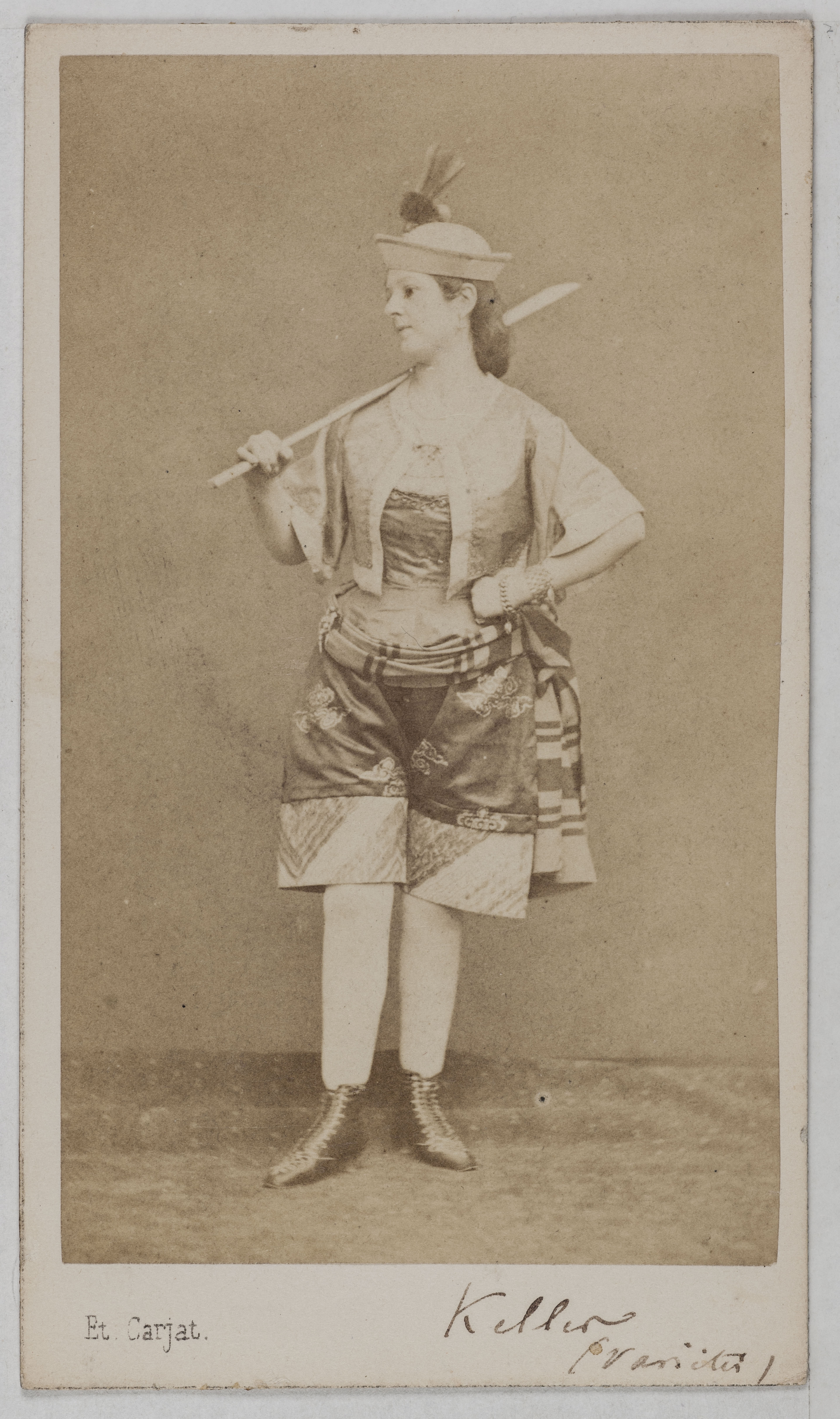 Etienne Carjat, Portrait d'Emilie Keller ( -1889), (actrice aux théâtres des Variétés et du Palais-Royal)