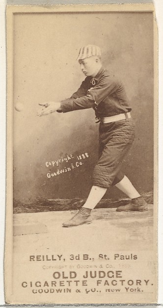 Goodwin & Company, Charles Thomas "Charlie" Reilly, 3rd Base, St. Paul Apostles, from the Old Judge series (N172) for Old Judge Cigarettes