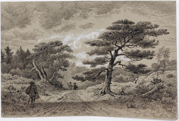 Kikkert, Jan Elias, (1843-1925), (artist), Road through the dunes