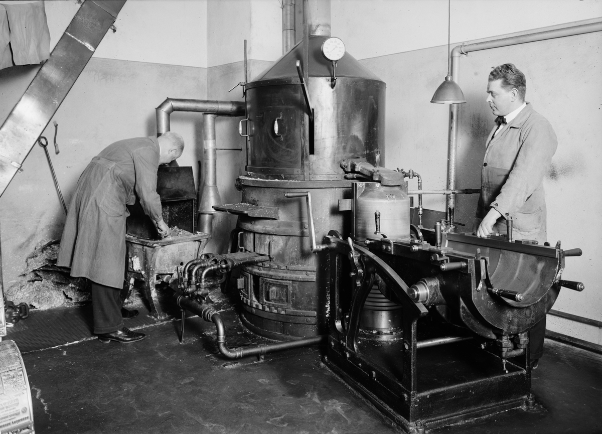Paul Sandberg, Upsala Nya Tidnings lokaler i Oxenstiernska huset vid Riddartorget, Uppsala, interiör 1920-tal