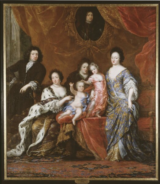David Klöcker Ehrenstrahl (Attributed to), Karl XI, 1655-1697, kung av Sverige med familj
