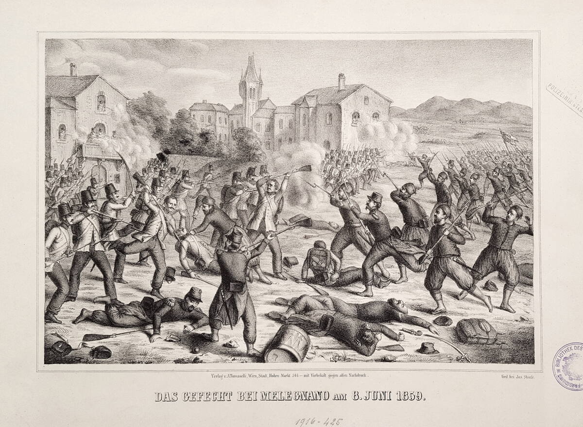 Anonym, "DAS GEFECHT BEI MELEGNANO AM 8. JUNI 1859."
